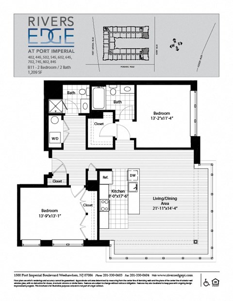 floor plan of the river edge at port imperial floor plans